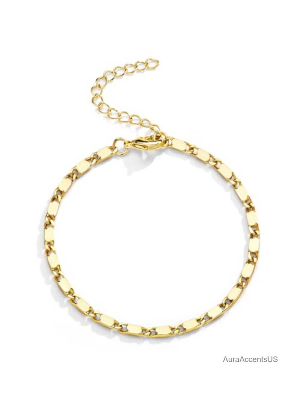 3mm Gold-Plated Tennis Bracelet with Cross Heart Evil Eye Pearl Starfish